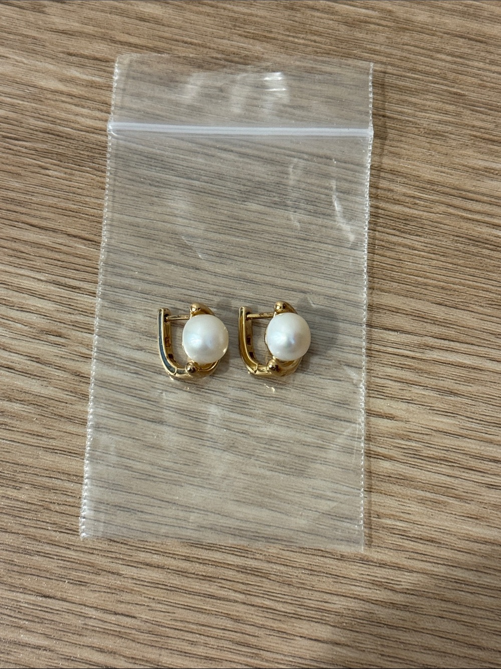 Gold Pearl Hoop Earrings-mejuri